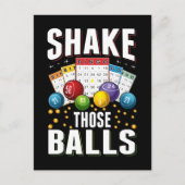 ビンゴユーモア男性、ビおもしろいンゴプレーヤー ポストカード (正面)