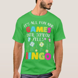 ビンゴラバーズカジノゲームビンゴファン賭博 Tシャツ