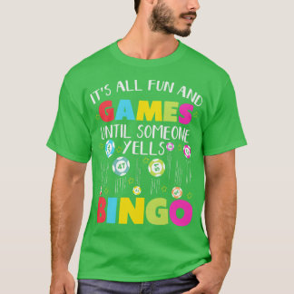 ビンゴラバーズカジノゲームビンゴファン賭博 Tシャツ