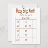 ビンゴ夜招待状への招待されました 招待状 (正面)