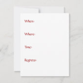 ビンゴ夜招待状への招待されました 招待状 (裏面)