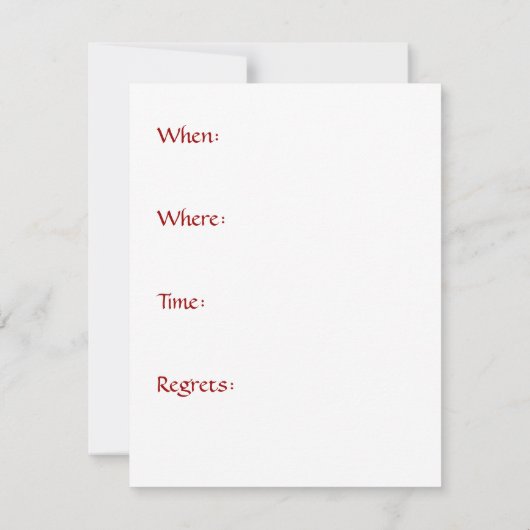 ビンゴ夜招待状への招待されました 招待状 (裏面)