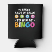 ビンゴ愛好家で勝つために多くのボールを取る 缶クーラー (正面)