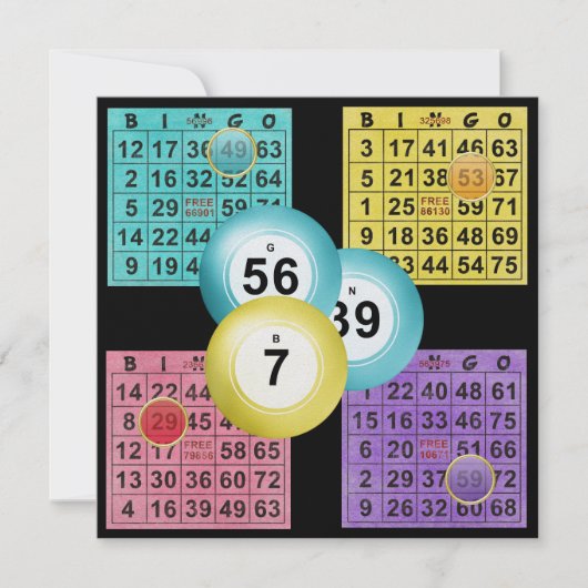 ビンゴ招待状 招待状 (正面)