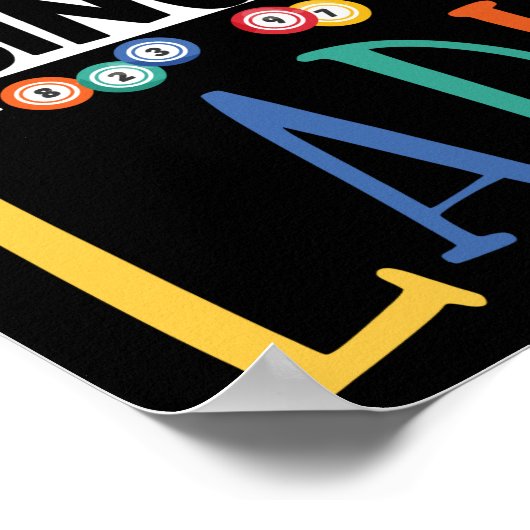 ビンゴ熱狂するレディーラッキーおもしろい賭博 ポスター (角)