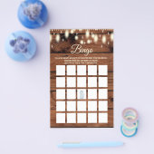 ビンゴ素朴カントリー西ブライダルシャワーゲーム チラシ (シングル)