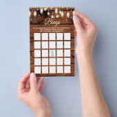 ビンゴ素朴カントリー西ブライダルシャワーゲーム チラシ (ハンドル)