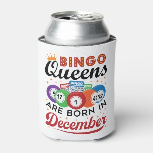 ビンゴ誕生日ビンゴクイーン生まれは12月に 缶クーラー (缶正面)