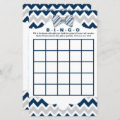 ビンゴ財布ベビーシャワーゲーム,ネイビーグレイ弓タイ (正面/裏面)