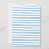 ビンゴ赤ちゃんシャワーゲームブルーホワイト 招待状 (裏面)