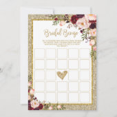 ビンゴ金ゴールドグリッターマルサラシャワーゲーム 招待状 (正面)