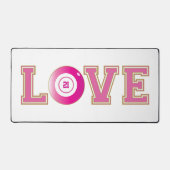 ビンゴ21歳の誕生日かわいいピンクと白 デスクマット (正面)