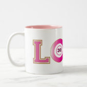 ビンゴ30th誕生日おもしろい ツートーンマグカップ (左)