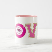 ビンゴ30th誕生日おもしろい ツートーンマグカップ (中央)