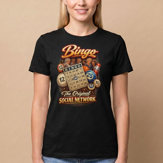 ビンゴ:オリジナルなソーシャルネットワーク Tシャツ