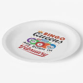 ビンゴ・クイーン生まれズは2月 ペーパープレート (アングル)