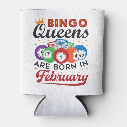 ビンゴ・クイーン生まれズは2月 缶クーラー (正面)