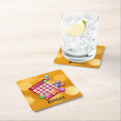 ビンゴ！ スクエアペーパーコースター (インサイチュ)