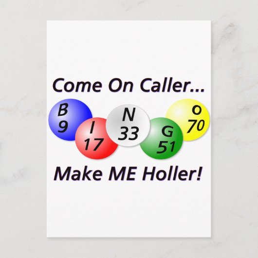 ビンゴ！呼来び出し側で俺をホラーに！ ポストカード (正面)