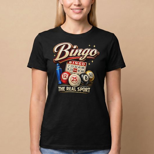 ビンゴ: 本当のスポーツ Tシャツ