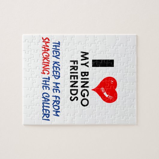 ビンゴ!素晴らしいプレイヤーのためのビンゴデザイン! ジグソーパズル (横)