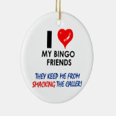 ビンゴ！素晴らしいプレイヤーのためのビンゴデザイン! セラミックオーナメント (右)