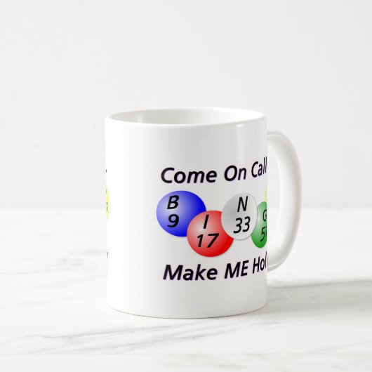 ビンゴ! 訪問者で来られて、私を大声を出させます! コーヒーマグカップ (正面右)