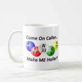 ビンゴ! 訪問者で来られて、私を大声を出させます! コーヒーマグカップ (左)