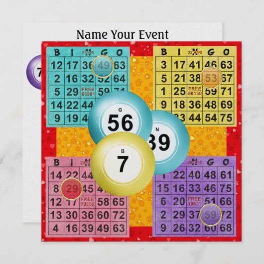 ビンゴ – SRF 招待状 (正面/裏面)