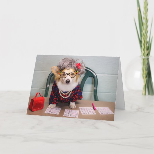 ビンゴCorgiあいさつ空白のきカード カード (正面)