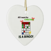 ビンゴIはクリスマスのためのビンゴがほしいと思います セラミックオーナメント (右)
