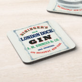 ビンジンガーズオールドロンドン波止場ジンのヴィンテージアド コースター (左側)