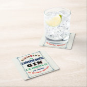 ビンジンガーズオールドロンドン波止場ジンのヴィンテージアド スクエアペーパーコースター (インサイチュ)