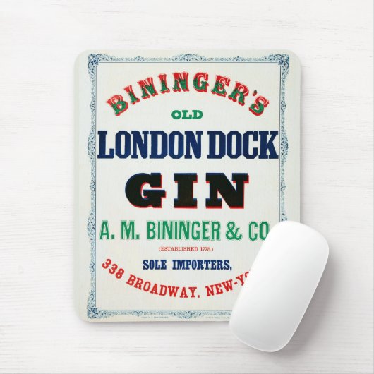 ビンジンガーズオールドロンドン波止場ジンのヴィンテージアド マウスパッド (マウス)
