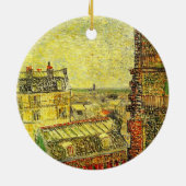 ビンセントの部屋から見たパリの景色 by ヴィンセント・ヴァン・ゴッホ セラミックオーナメント (裏面)