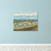 ビンセントゴッホヴィンテージピーチツリーインブロッサム キャンバスプリント (インサイチュ (ウッドフロア))