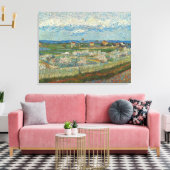 ビンセントゴッホヴィンテージピーチツリーインブロッサム キャンバスプリント (インサイチュ (リビング))