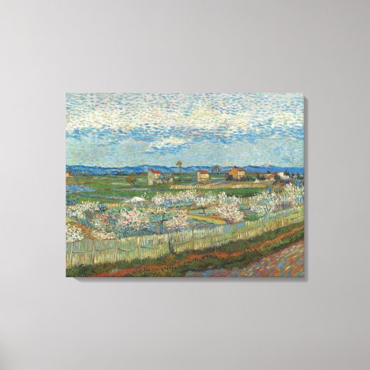 ビンセントゴッホヴィンテージピーチツリーインブロッサム キャンバスプリント (正面)