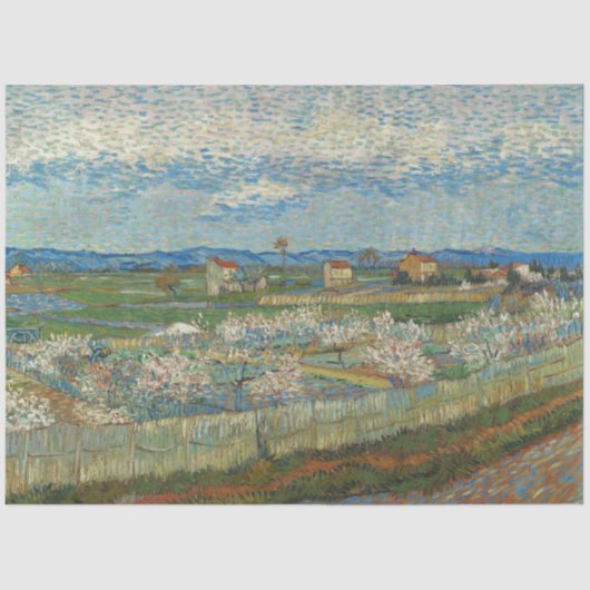 ビンセントゴッホヴィンテージピーチツリーインブロッサム 薄葉紙 (正面)