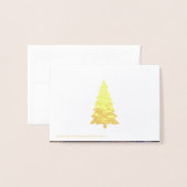 ビンセントゴッホ星空の夜メリークリスマス金ゴールド 箔カード (裏面封筒付き)