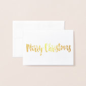 ビンセントゴッホ星空の夜メリークリスマス金ゴールド 箔カード (封筒付き正面)