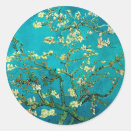 ビンセントバンゴッホ開花アーモンドツリーフローラアート ラウンドシール