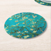 ビンセントバンゴッホ開花アーモンドツリーフローラアート ラウンドペーパーコースター (アングル)
