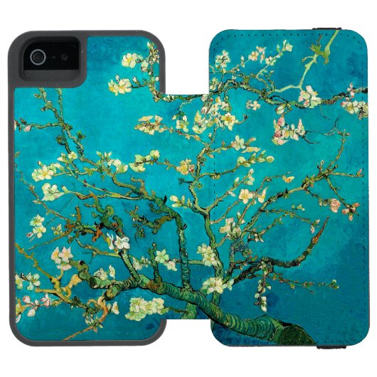 ビンセントバンゴッホ開花アーモンドツリーフローラアート INCIPIO iPhoneウォレットケース (フォリオオープン)