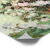 ビンセントファンゴッホ花瓶とピンクローズフローラアート ポスター (角)