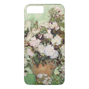 ビンセントファンゴッホ花瓶とピンクローズフローラアート iPhone 8 PLUS/7 PLUSケース