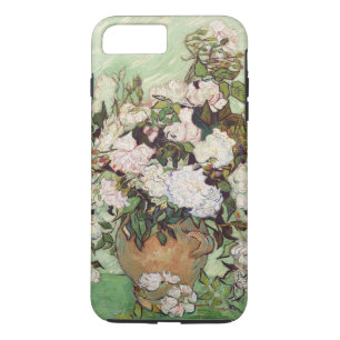 ビンセントファンゴッホ花瓶とピンクローズフローラアート iPhone 8 PLUS/7 PLUSケース