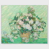 ビンセントファンゴッホ花瓶とピンクローゼスファインアート ラッピングペーパー (フラット)