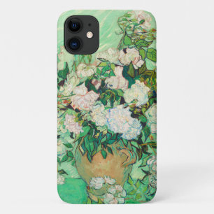 ビンセントファンゴッホ花瓶とピンクローゼスファインアート iPhone 11 ケース