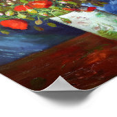 ビンセントファンゴッホ花瓶と赤ポピーファインアート ポスター (角)